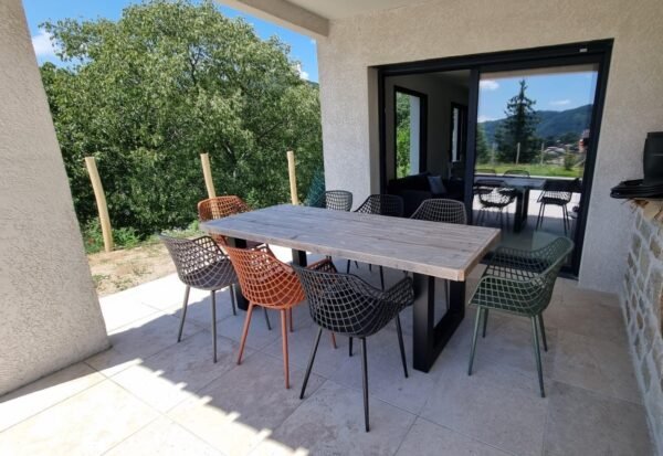 Steigerhout Tuintafel met U-Onderstel