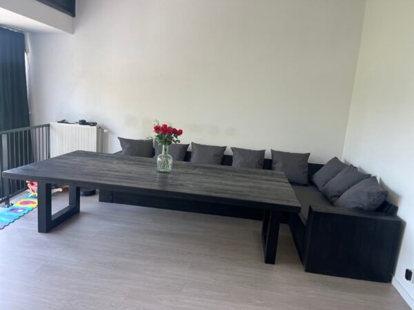 Steigerhout Eettafel met  U-Onderstel - Afbeelding 4