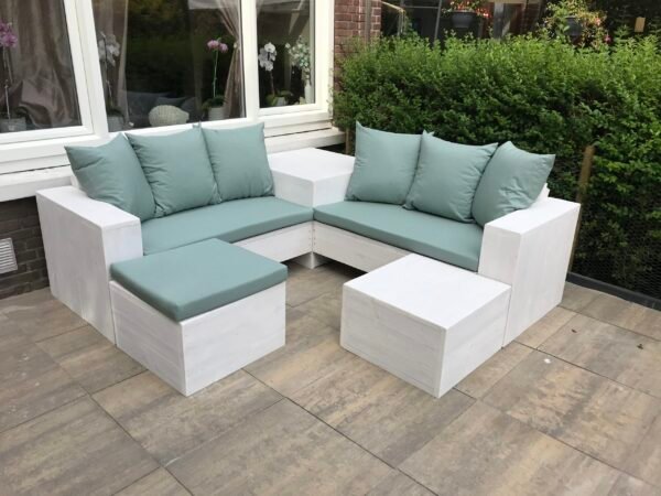 Steigerhout Hoektafel Loungeset - Afbeelding 2